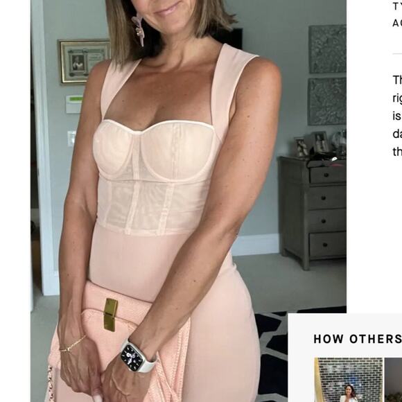 $545 BLACK HALO malvina pink corset top mauve wide flare leg jumpsuit size 4 - Picture 6 of 6